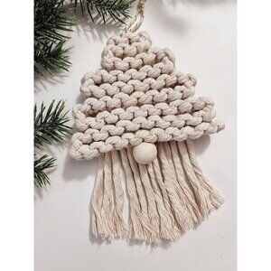 Santa‎ Ornament White Christmas Tree Decoration Holiday Gift Handmade